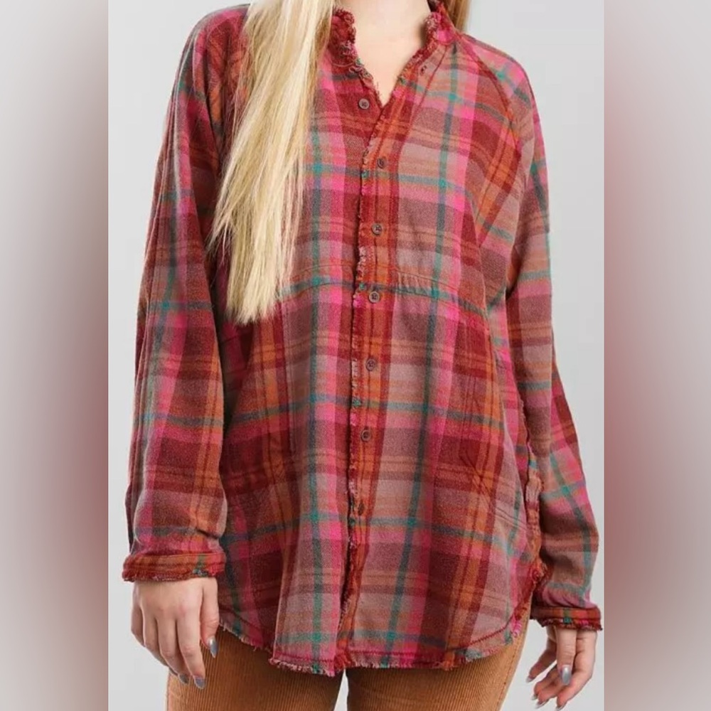 Plaid Button-Up Shirt